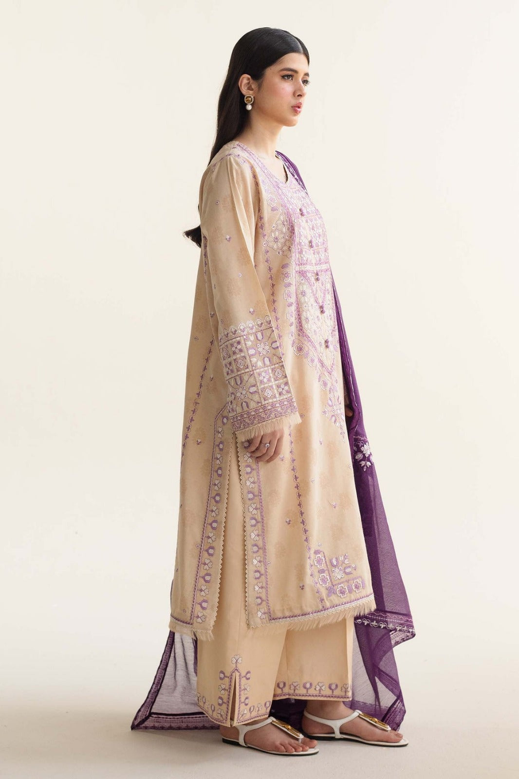 DHANAK | Unstitch | 3PC | SI - F - 04