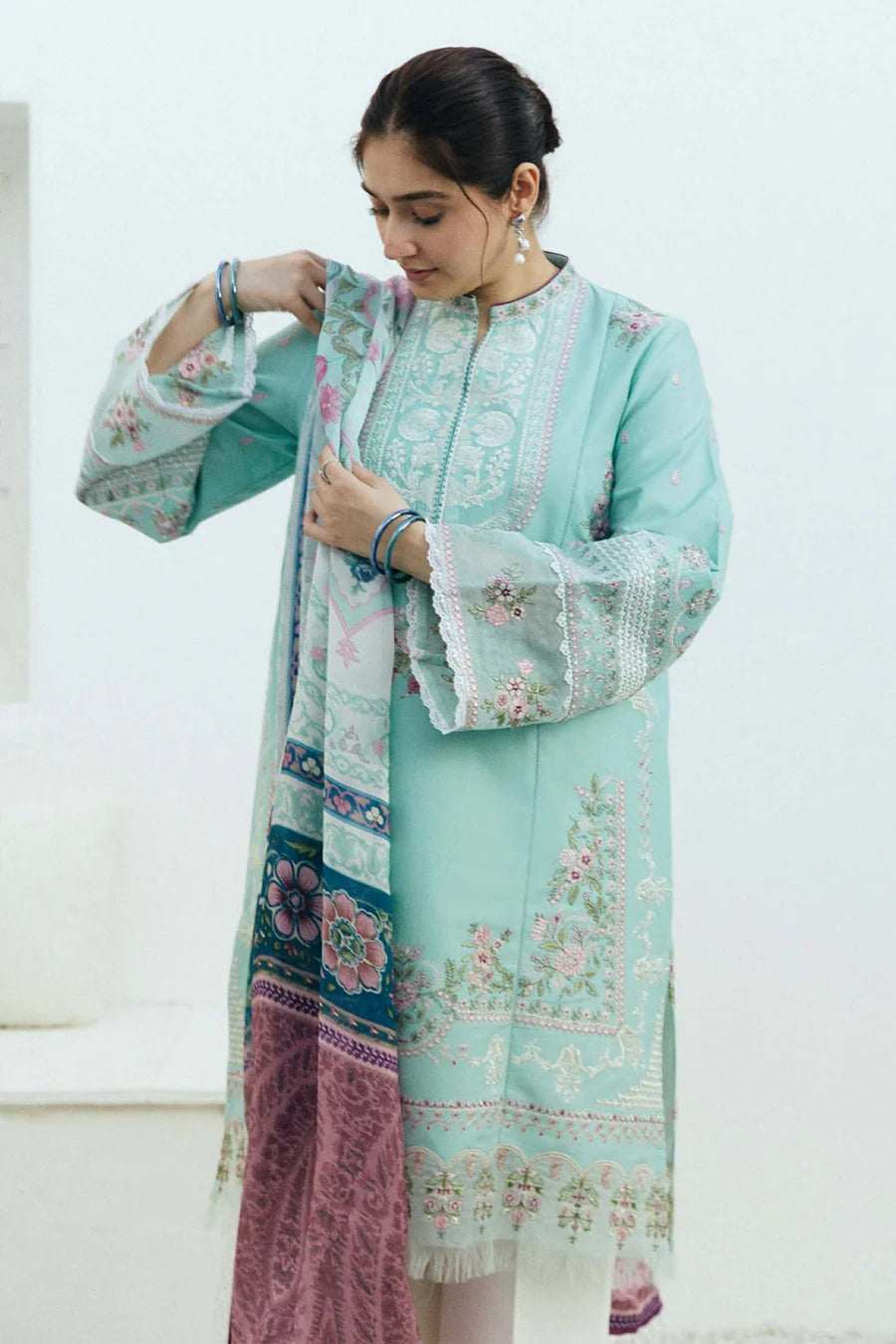 COCO ZARA SHAH JAHAAN | DHANAK | Embroidery | Unstitch | 3PC | SI - F - 98