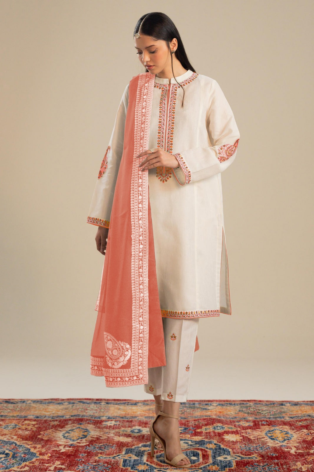 ZARA SHAHJAHAN | DHANAK | Unstitch | 3PC | SI - F - 19