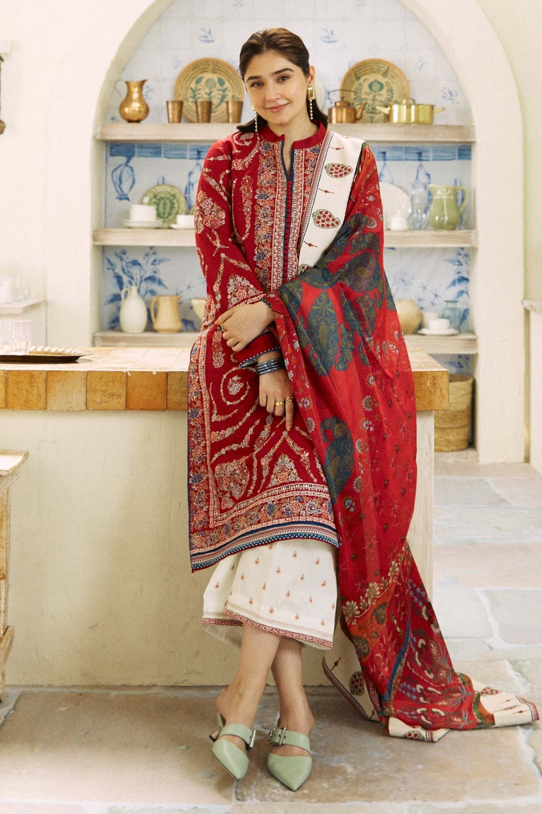 COCO ZARA SHAH JAHAAN | DHANAK| Embroidery | Unstitch | 3PC | SI - F - 83